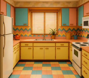 80s Retro interior design style